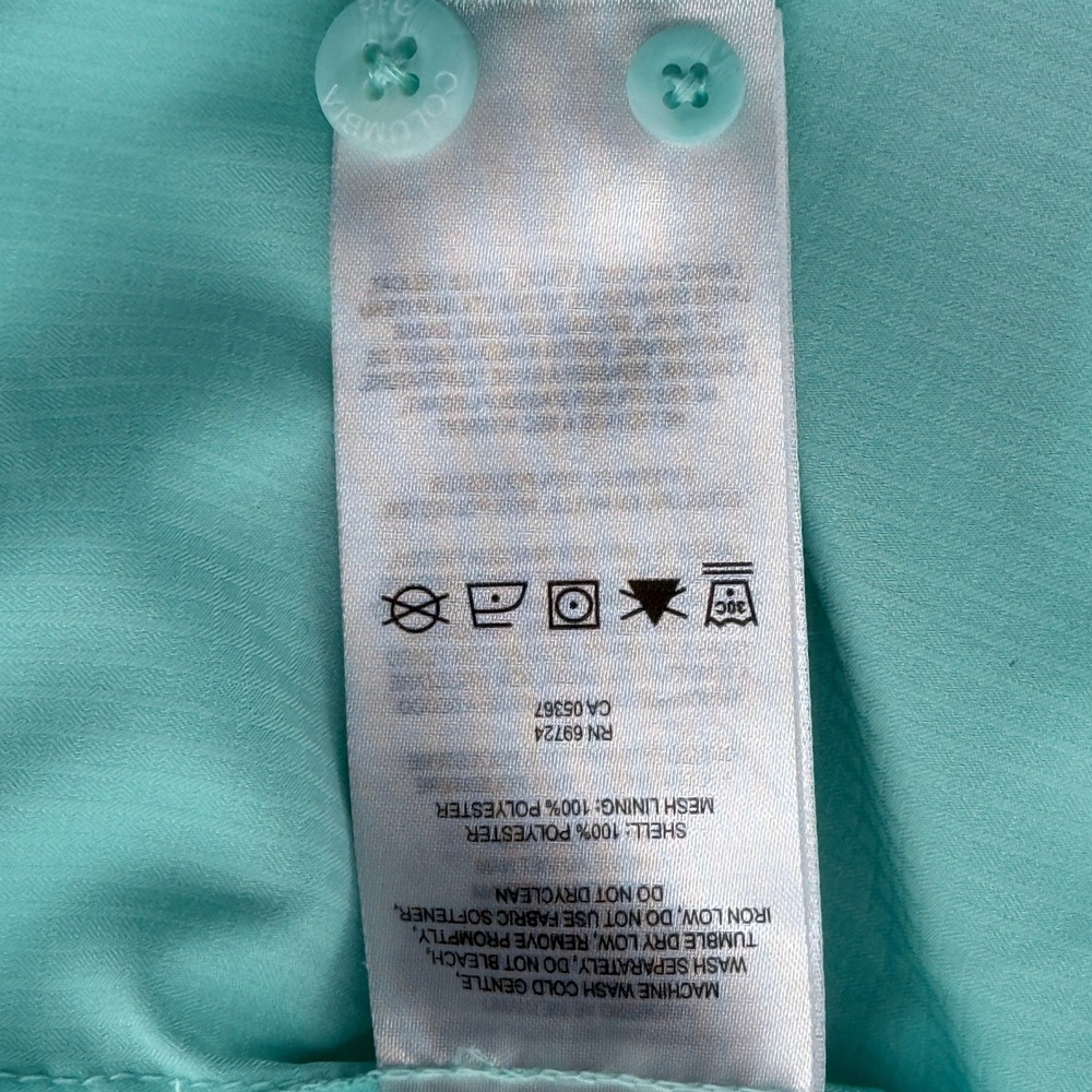 Columbia PFG Tamiami II Fishing Shirt Mens 4X Long Sleeve Aqua Green Omni-Shade - Picture 12 of 13